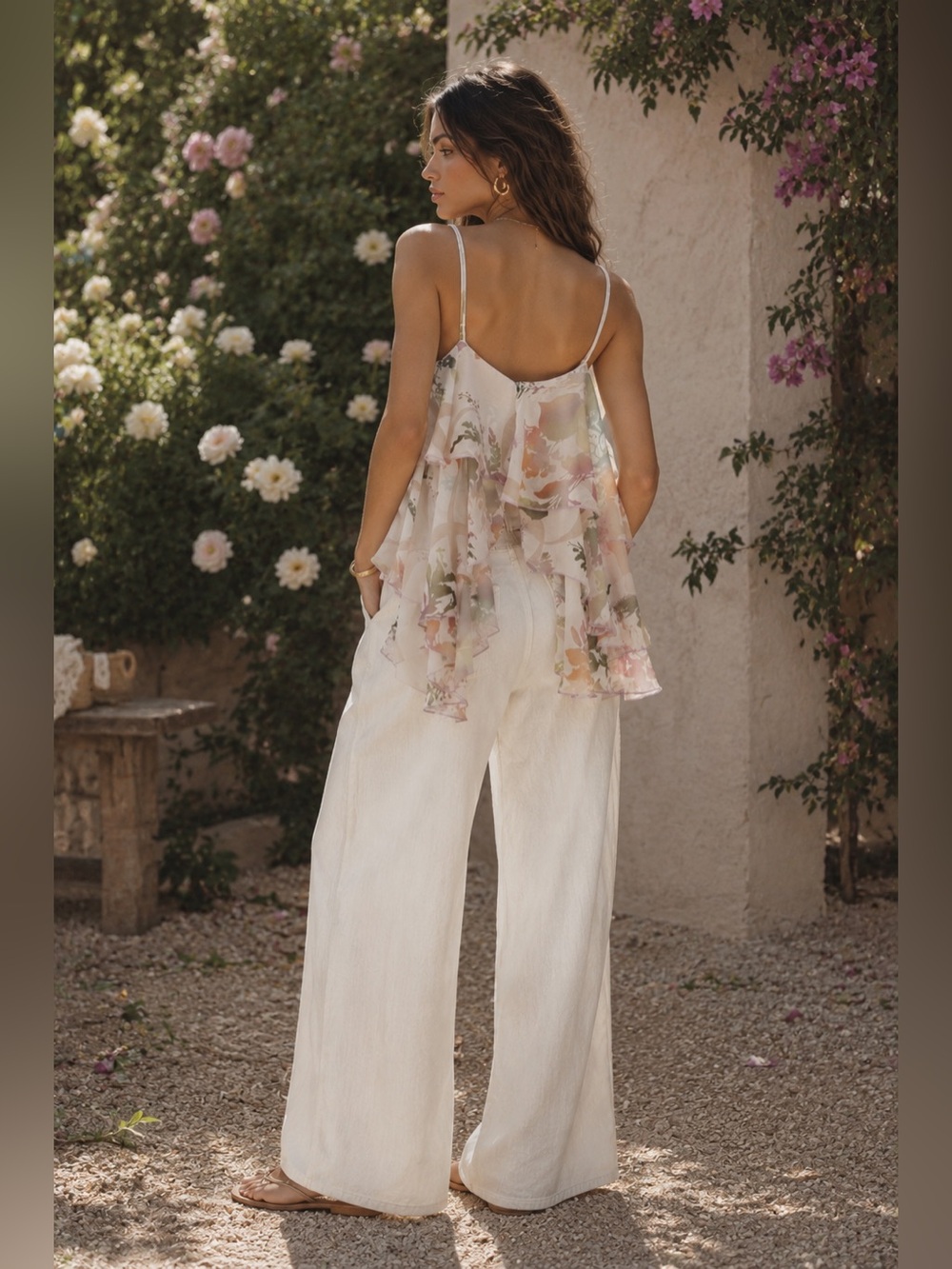 By Anthropologie tiered ruffled blouse
